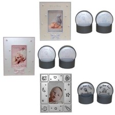 Baby Keepsake Tooth/Curl Trinket  Frame Gift Set