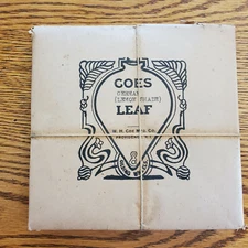 1-VINTAGE GERMAN IMITATION GOLD LEAF 5 1/2" X 5 1/2" -20 SHEETS PER BOOKLET  BCS