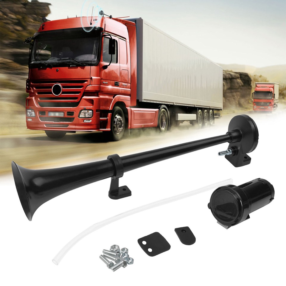 Super Loud Chrome Air Horn 150db 12V Compressor Single Trumpet Truck