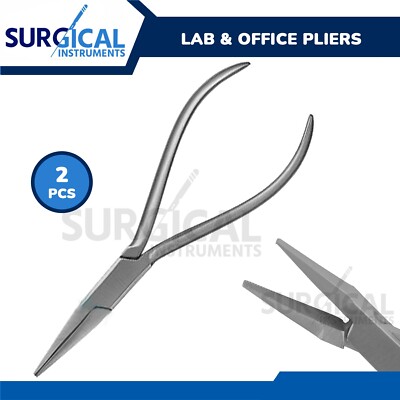2 Lab & Office Pliers Orthodontic Dental Surgical Stainless Steel German Grade