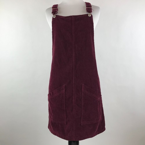Topshop Moto Women Burgundy Corduroy 