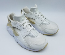 Nike Air Huarache Run SE GS Girl's Running Shoes Size 3Y White Light Bone
