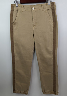 Risen Jeans Women's Size 7/28 Beige High Rise Lillian Jogger Jean RDP5242