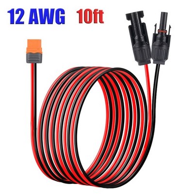 10 ft XT60i Female to Solar Connector Extension Cable Wire for Solar Generator