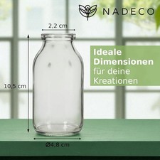 32x Glasflaschen Mini Vasen Deko Hochzeit Vintage Tischdeko Blumen DIY Glas