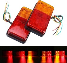 2pcs 12v Led Waterproof Tail Lights Kit Rv Camper Trailer Truck Rear Turn Signal