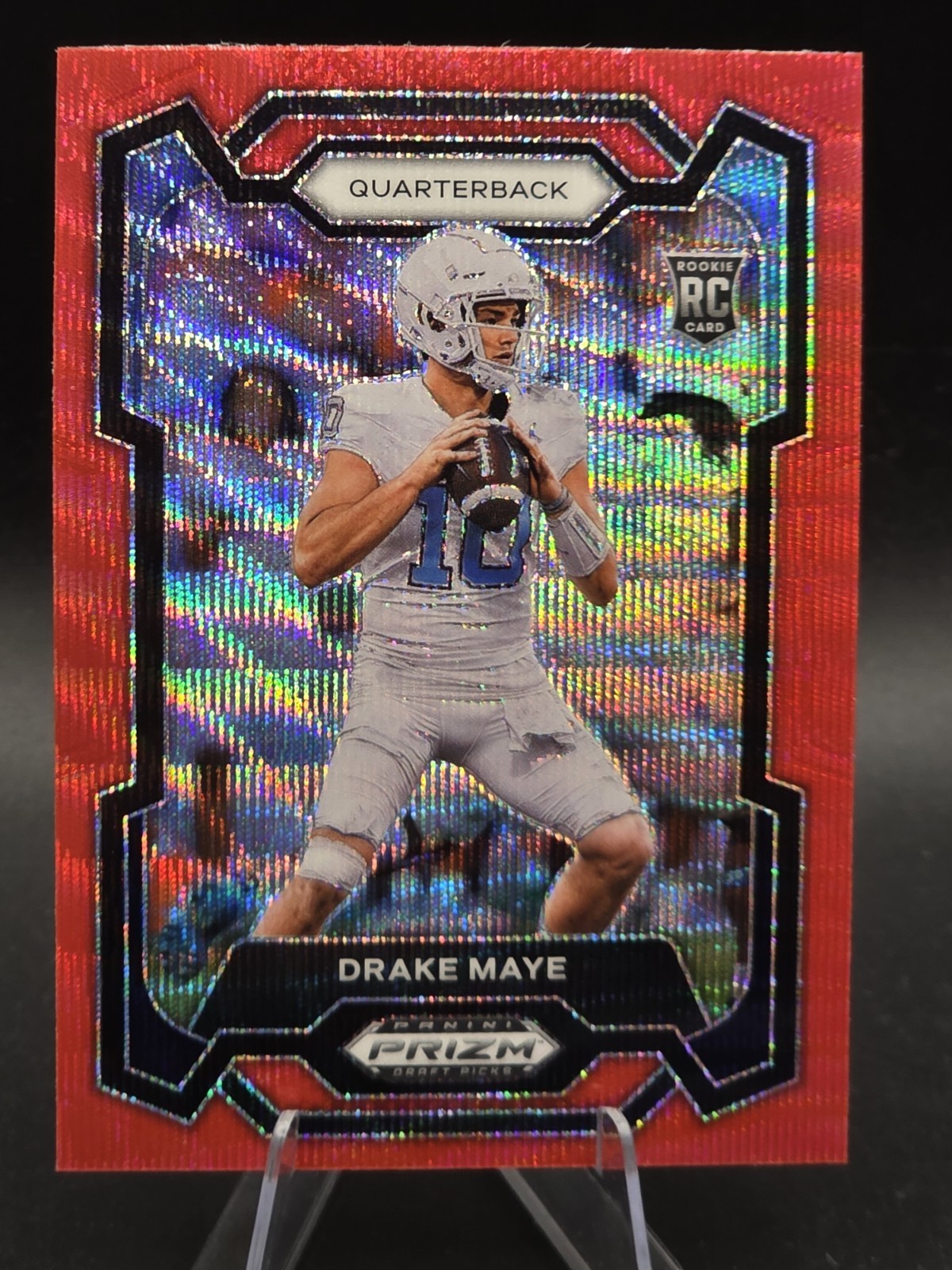 2024 Panini Prizm Draft Picks - Drake Maye #103 Red Wave Prizm (RC)