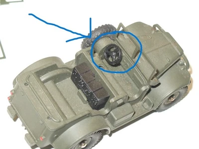 Dinky toys, 1 volant a 3 branches en plastique pour dodge militaire - Photo 1/3