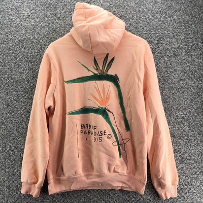 Bird Of Paradise Jean-Michel Basquiat X Primark Pullover Hoodie Sz S Orange Mens