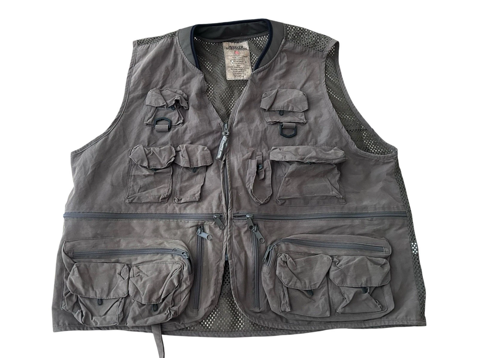 Vintage Master Sportsman Fishing Utility Vest Size XL