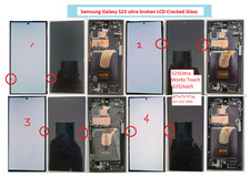 Samsung Galaxy S23 Ultra Bad LCD Screen Cracked Glass Original