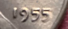 1955P Lincoln Wheat Cent Penny Poor Man's Double Die BU Actual Coin Pics 1471