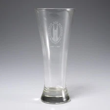 Franklin And Marshall Bicentennial Beverage Clear Pilsner Glass 7"h
