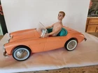 Vintage 1960s Original Ken & Barbie Austin Healey Sports Car With Ken