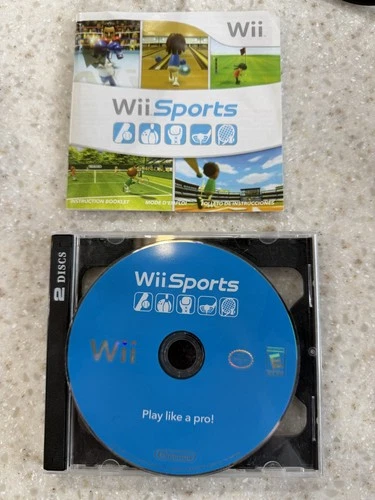 New ListingWII SPORTS disc, JEWEL CASE AND MANUAL NINTENDO WII SYSTEM CONSOLE GAME NES HQ