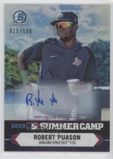 2021 Bowman Chrome 2020 Summer Camp Auto 15/100 Robert Puason #SC-7 Auto 0fo5