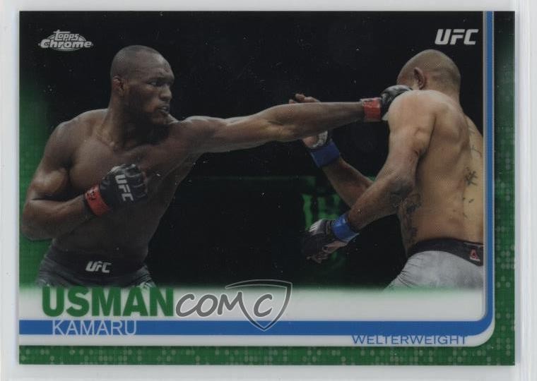 2019 Topps Chrome UFC Green Refractor /99 Kamaru Usman #14 0yj6