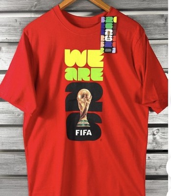 FIFA Official We Are World Cup T-shirt 2026 Red NEW WITH TAGS Size Adult Large