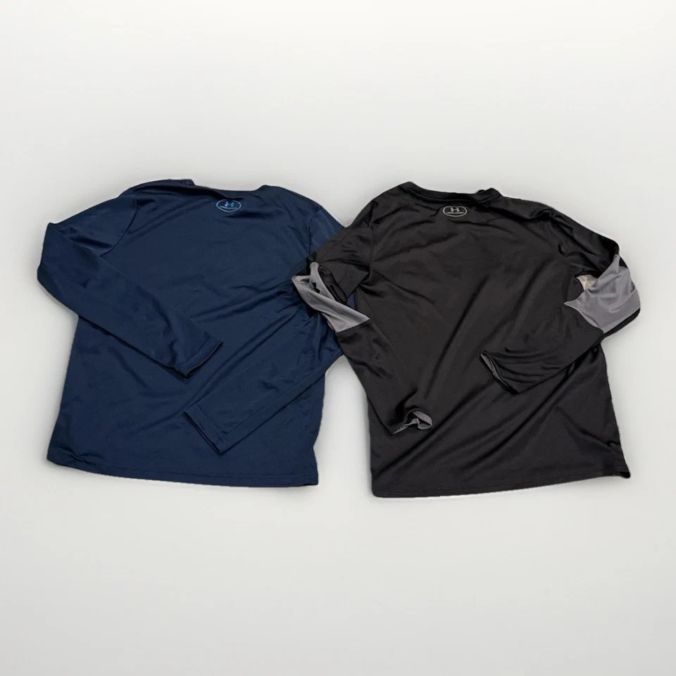 Under Armour Niños Talla YXL Manga Larga Algodón Calce Suelto Paquete de 2 Camisas Niños Foto 4 de 4