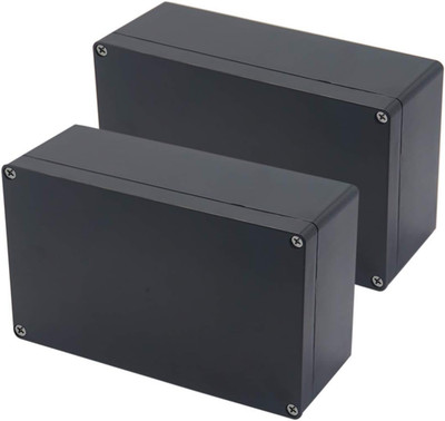 2 Pack Project Box IP65 Waterproof Junction Box ABS Plastic Black Electrical Box