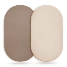 Stretchy Ultra Soft Fitted Bassinet Sheet 2 Pack, Universal Fit for Bassinets...