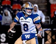 Zach Collaros Signed 8x10 Photo CFL Football Winnipeg Blue Bombers #3