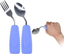 Adaptive Utensils Angled Spoon and Fork for Hand Tremors Parkinsons,Weighted ...