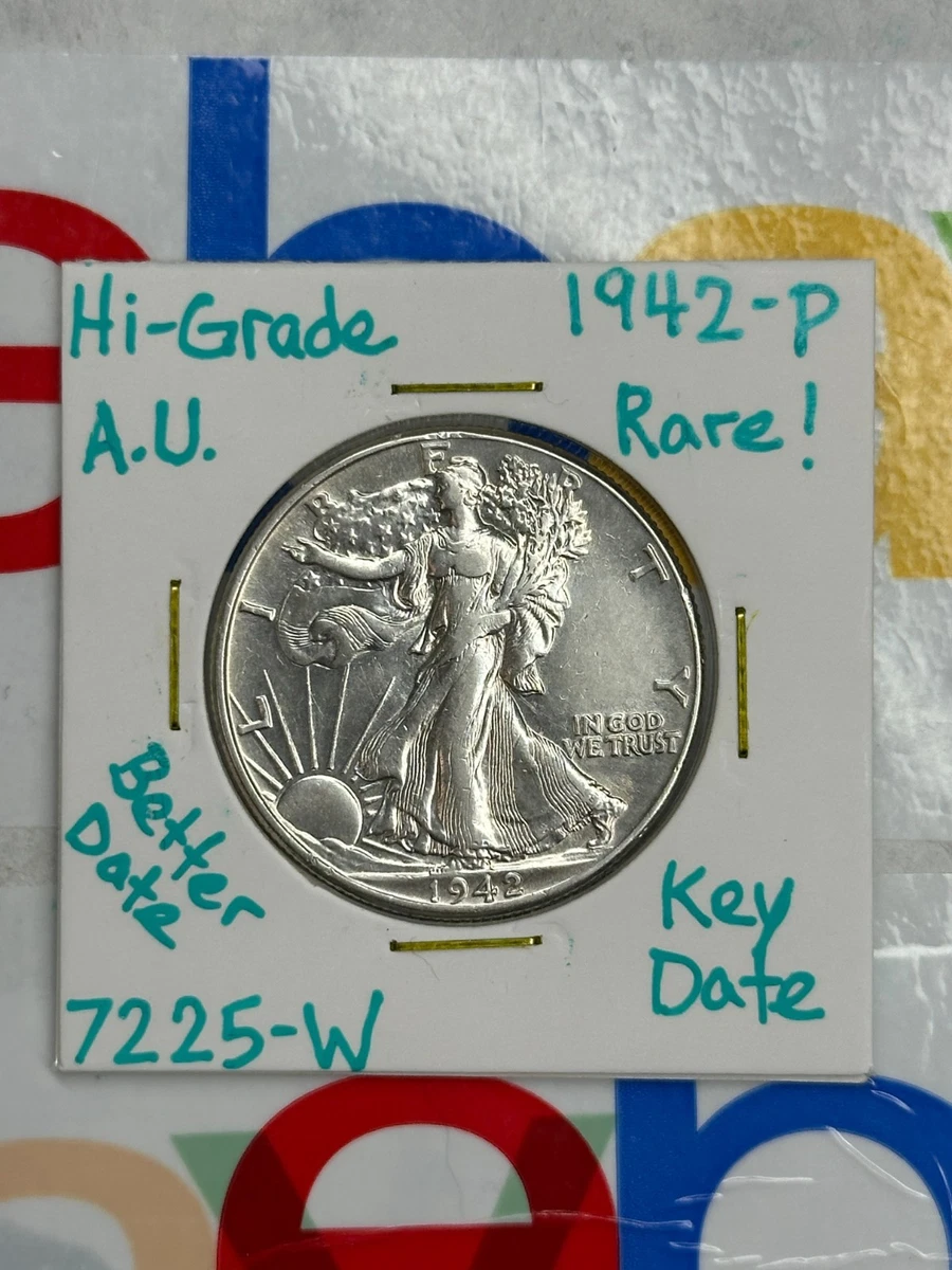 U.S. Mint Silver 1942 Year Liberty Walking Half Dollars (1916-1947
