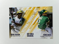 2019 Topps #HTL-25 Khris Davis / Reggie Jackson Historic Through-Lines Oakland