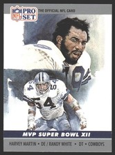 Harvey Martin / Randy White SBXII, #12 1990 Pro Set Super Bowl MVP Collectibles