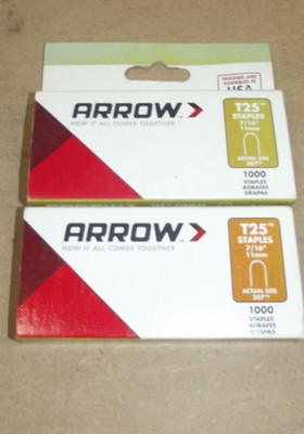 2 PKS Arrow Heavy Duty T25 Round Crown Staples for Cable and Low Voltage H85