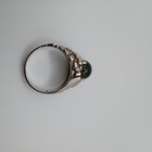  Handmade Men's Green Sapphire Silver Ring. Size 9 — photo 3