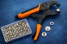 210PCS Stainless Steel Snap Fastener Kit – Silver Snap Buttons with Adjustable