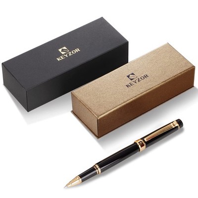 Luxury Writing Rollerball Pen With Schmidt Refill,Metal Pen Of 24k Gold Trim,...