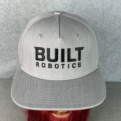 NEW Built Robotics Hat Cap Trucker Gray Embroidered Adult Casual One Size