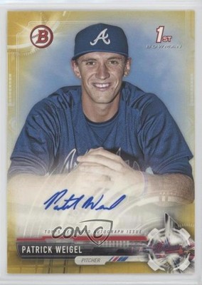 2017 Bowman Retail Prospect Gold 30/50 Patrick Weigel #PA-PW Auto 14n7