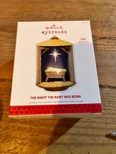Hallmark Keepsake Ornament 2013 The Night the Baby was Born Manger Jesus Magic