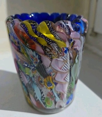 Vintage Murano Glass 1950s AVEM Tutti Fruitti Vase - Dino Martens 