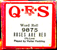 QRS Word Roll Bobby Vinton ROSES ARE RED Walter Redding 9875 Player Piano Roll