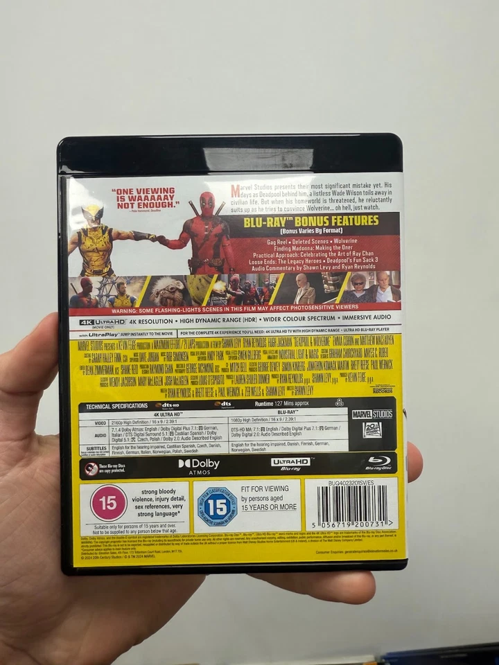 Deadpool & Wolverine (4K UHD / Blu-Ray) Marvel - Damaged Case See Pics - Image 4 of 4