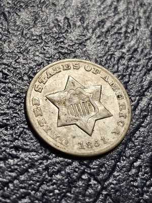 Nice Key Date 1851-O 3C THREE CENT SILVER PIECE 3CS