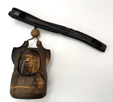 Antique Japanese KISERU Tobacco Pipe Daruma Tonkotsu Inro & Ojime