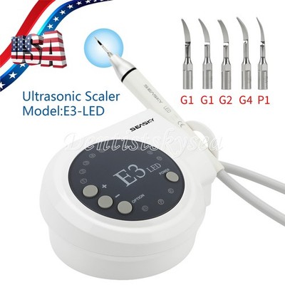 Ultrasonic Dental Piezo Scaler LED Handpiece fit Woodpecker EMS 5*Tips