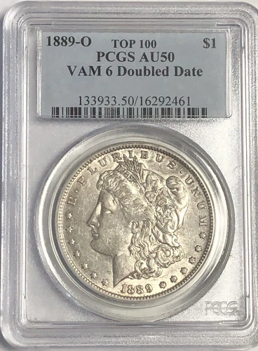 1889 O MORGAN "PCGS AU50" "VAM 6 "DOUBLE DATE" - LUSTEROUS & STUNNING LOOKING✅