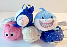 Disney Tsum Tsum Finding Nemo Dory Shark Whale Plush Lot 5 Bundle
