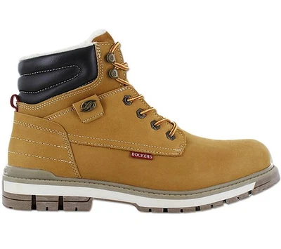 DOCKERS by Gerli Boot Herren Winter Stiefel Gefüttert 43LU110-300910 Leder Braun