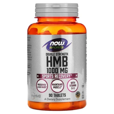 NOW SPORTS HMB Double Strength 1000mg (Erholung nach dem Training) 90 Tabletten - Bild 1 von 4