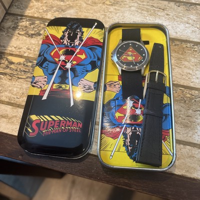 SUPERMAN vintage 1991 hope industries COLLECTOR WATCH quartz stainless steel
