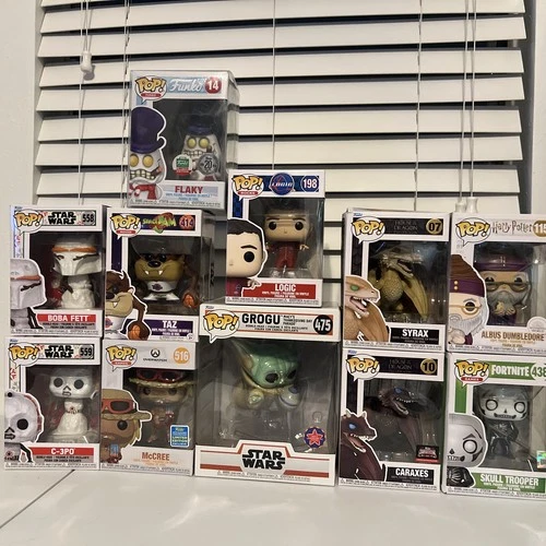 11 Funko Pop lot Staw wars, Harry Potter, fornite, house of dragon and more