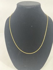 14K jewelry Gold Rope Chain Necklace 7.4G (25" Long) Wear or Scrap